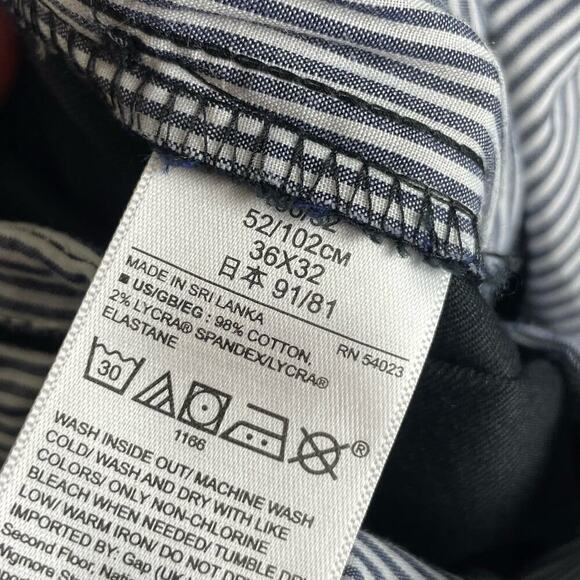 NWT Gap Straight Pants Black Men's 36x32 Mid-Rise Straight Leg Stretch - Picture 9 of 9